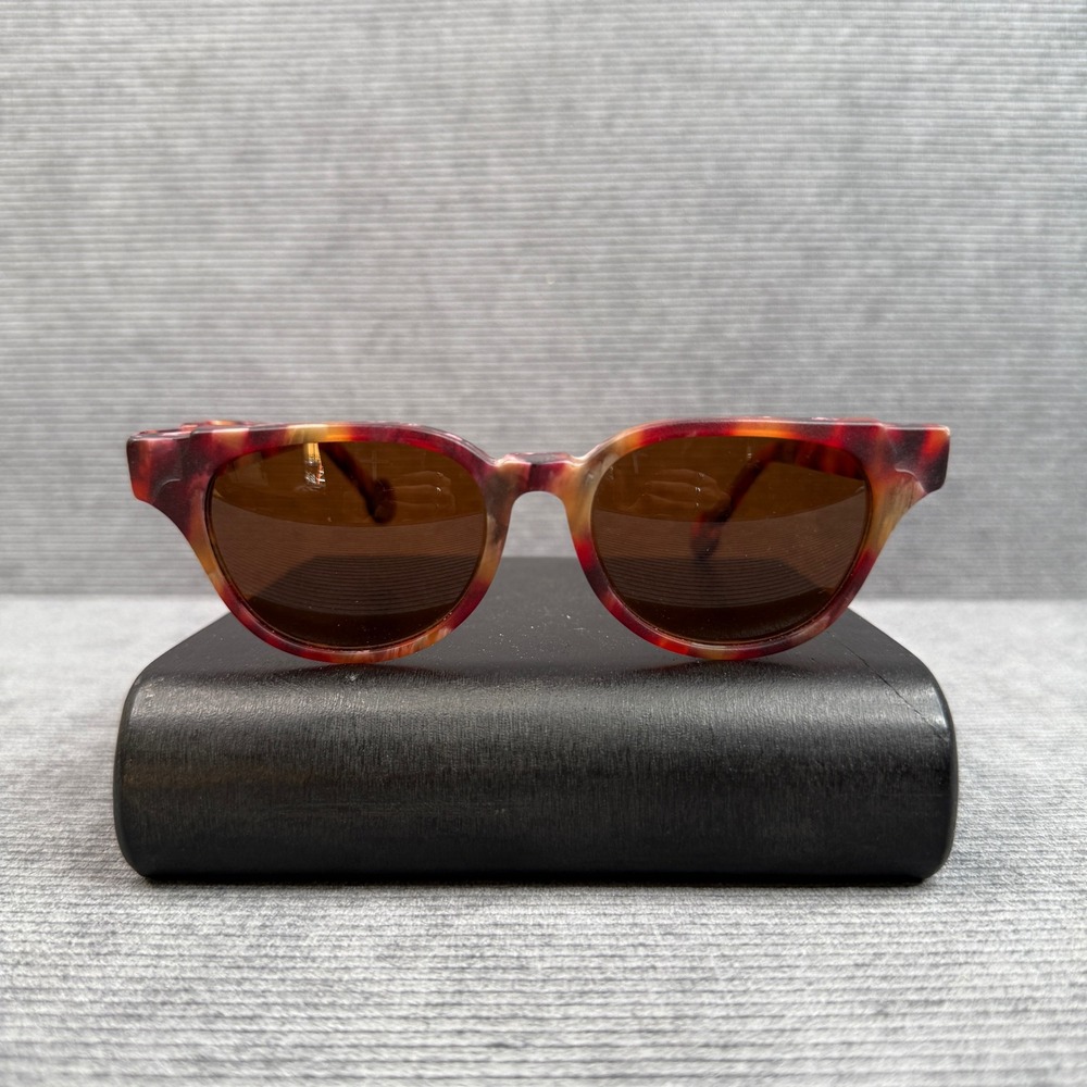 l.a.Eyeworks Jake 385M Y2K Sunglasses Tortoise Red Orange Purple Handcrafted VTG